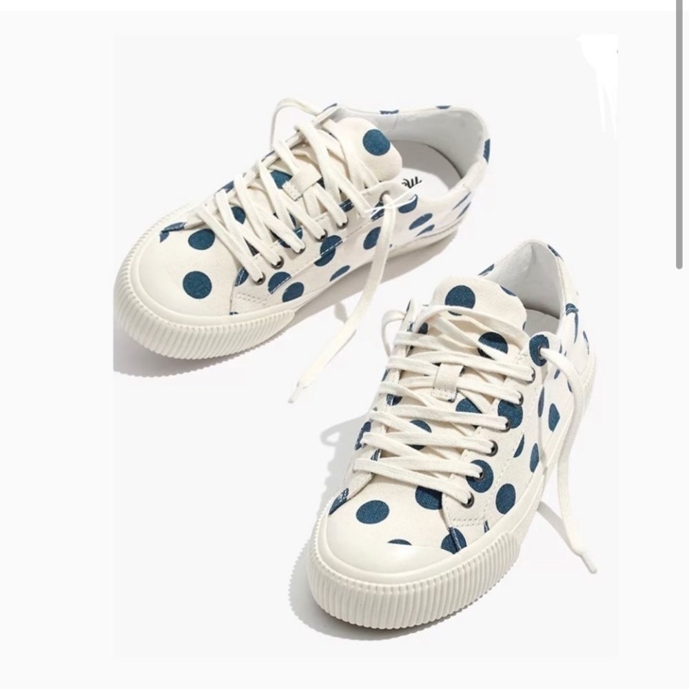 Madewell Sidewalk Polka Dot Low Top Sneakers